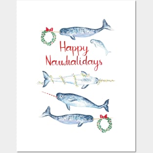 Happy Narwhalidays Posters and Art